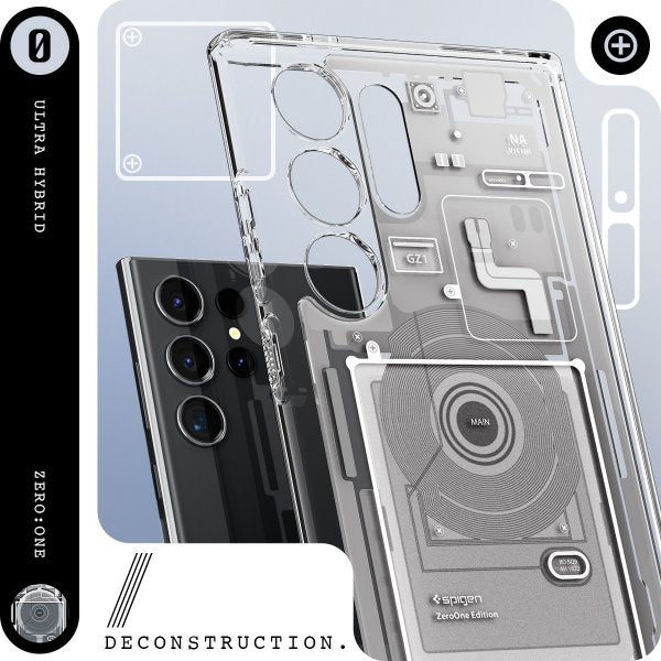 Spigen Samsung Galaxy S24 Ultra Ultra Hybrid Zero One White -suojakuori