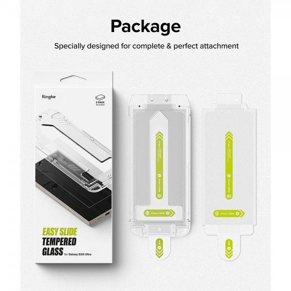 Ringke Samsung Galaxy S24 Ultra näytönsuoja Easy Slide 2-pakkaus
