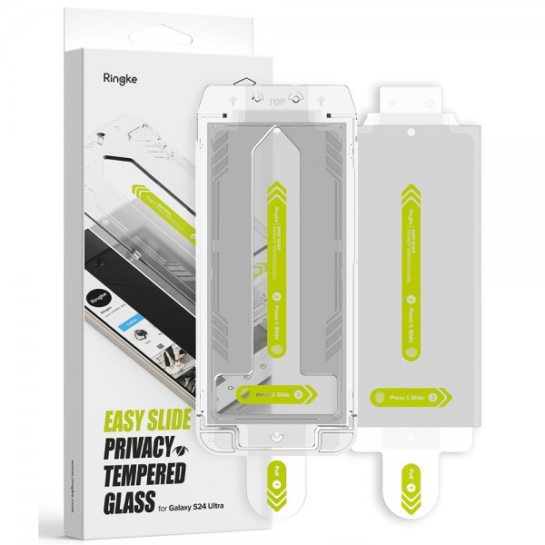 Ringke Samsung Galaxy S24 Ultra näytönsuoja Easy Slide Privacy, 2 kpl