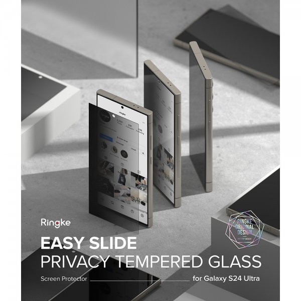 Ringke Samsung Galaxy S24 Ultra näytönsuoja Easy Slide Privacy, 2 kpl