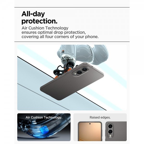 Spigen Samsung Galaxy S25 Edge Kuori Liquid Air Marble Gray