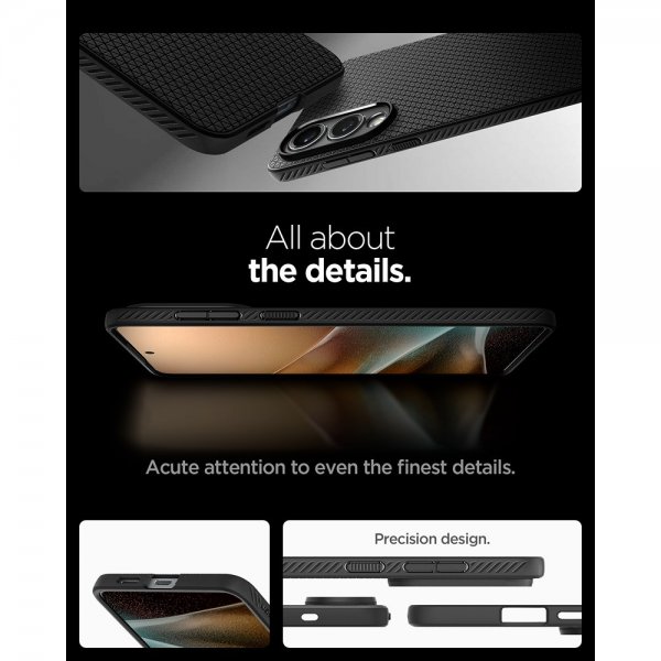 Spigen Samsung Galaxy S25 Edge Suojakuori Liquid Air Mattamusta