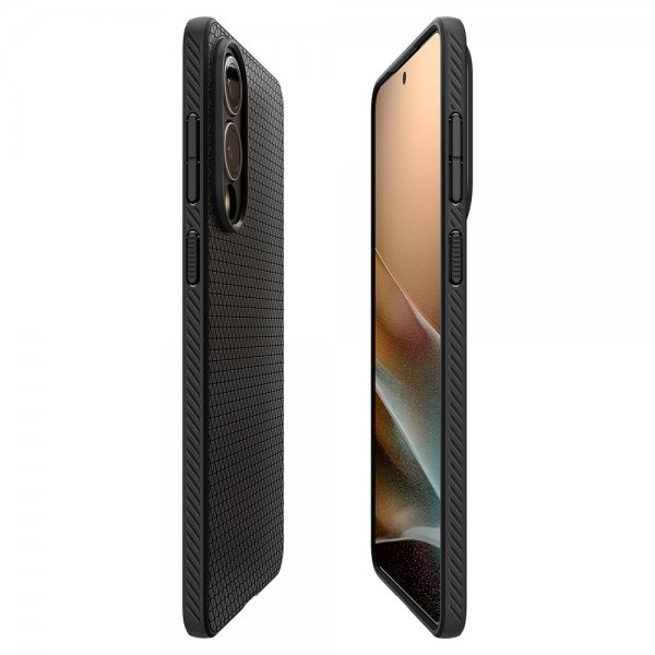 Spigen Samsung Galaxy S25 Edge Suojakuori Liquid Air Mattamusta