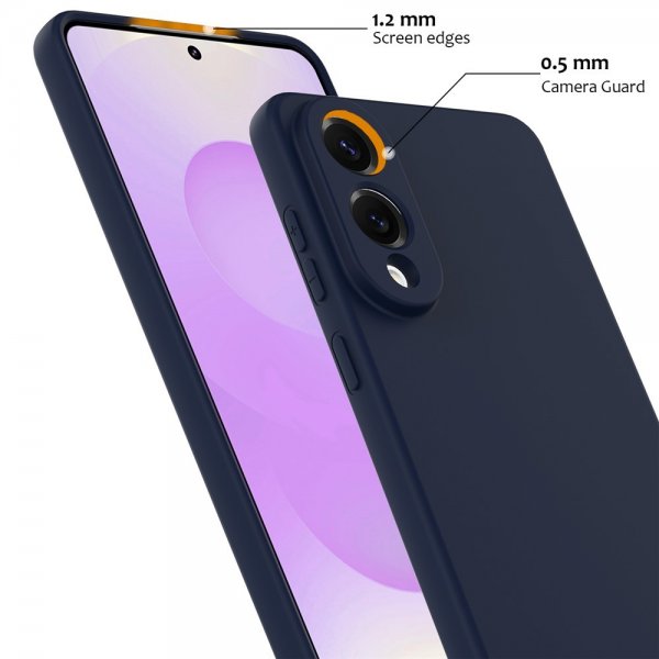 Samsung Galaxy S25 Edge Kuori Strap Silikoni MagSafe Tummansininen