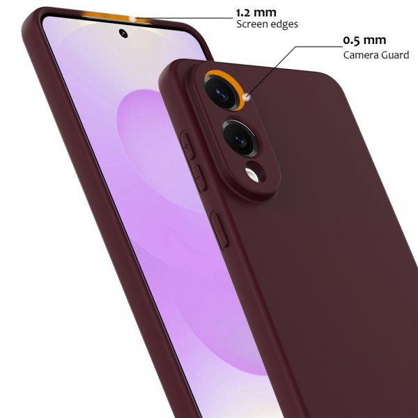Samsung Galaxy S25 Edge -suojakuori Strap-silikoni MagSafe Viininpunainen