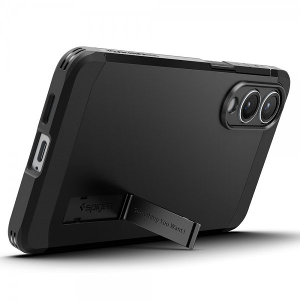 Spigen Samsung Galaxy S25 Edge -suojakuori Tough Armor MagFit, musta