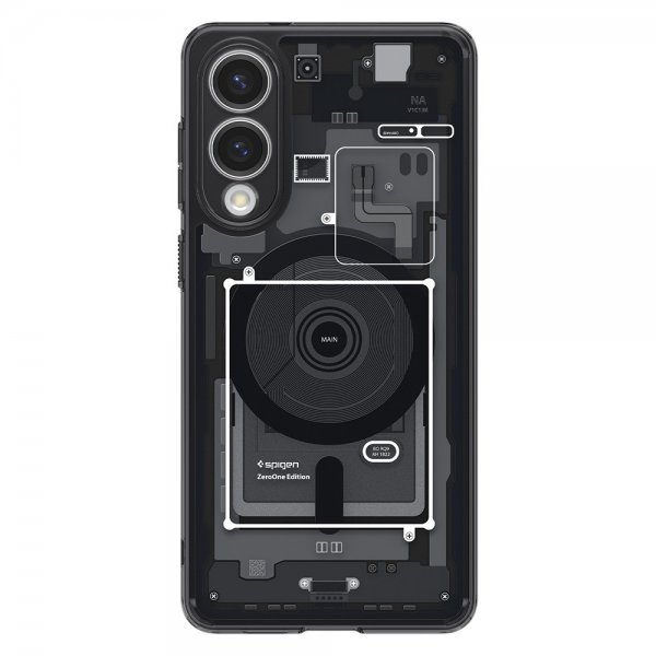 Spigen Samsung Galaxy S25 Edge -kuori Ultra Hybrid Zero One MagFit, musta