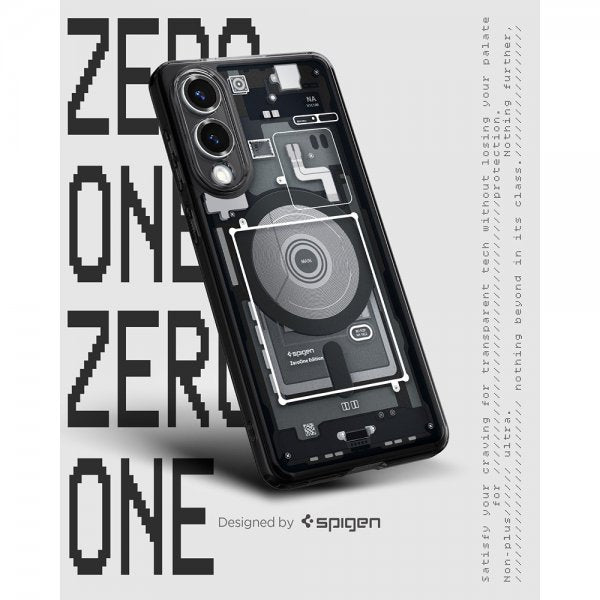 Spigen Samsung Galaxy S25 Edge -kuori Ultra Hybrid Zero One MagFit, musta