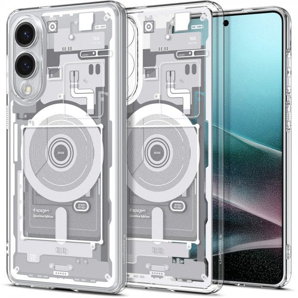 Spigen Samsung Galaxy S25 Edge -suojakuori Ultra Hybrid Zero One MagFit, valkoinen