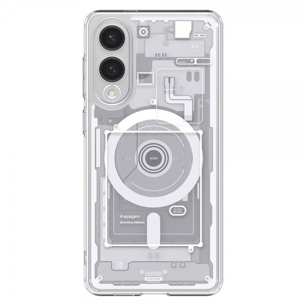 Spigen Samsung Galaxy S25 Edge -suojakuori Ultra Hybrid Zero One MagFit, valkoinen