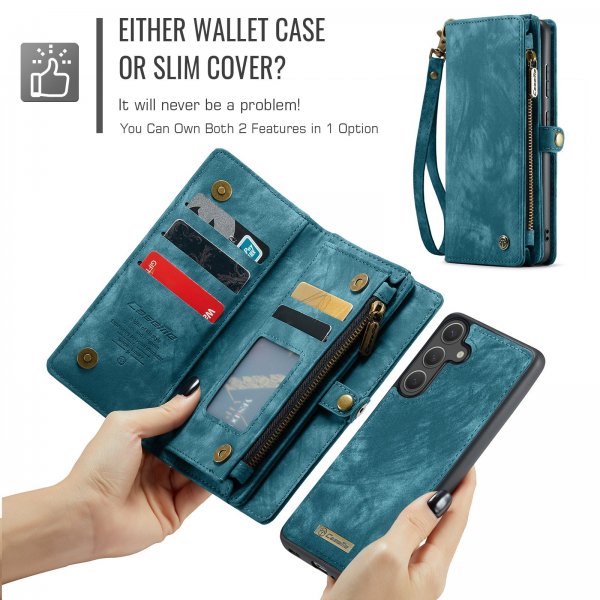 CaseMe Samsung Galaxy S25 FE Kotelo 008 Series Irrotettava Kuori Sininen