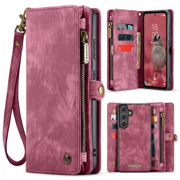CaseMe Samsung Galaxy S25 FE Kotelo 008 Series Irrotettava Kuori Punainen