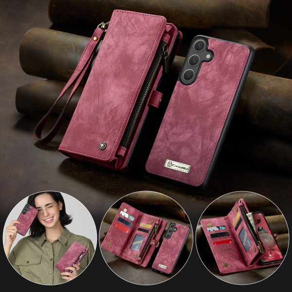 CaseMe Samsung Galaxy S25 FE Kotelo 008 Series Irrotettava Kuori Punainen