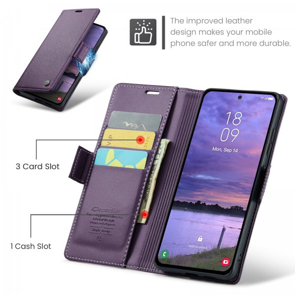 CaseMe Samsung Galaxy S25 FE -suojakotelo 023-sarja violetti