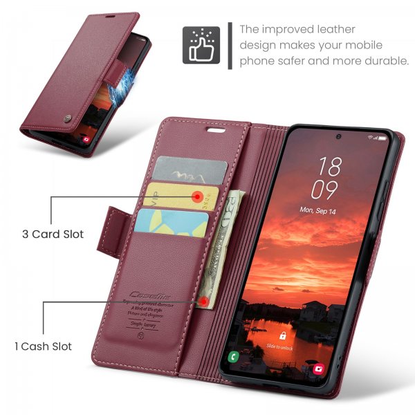 CaseMe Samsung Galaxy S25 FE Suojakotelo 023-sarja Punainen