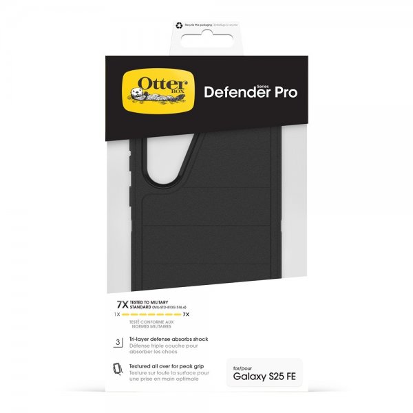 Otterbox Samsung Galaxy S25 FE Defender Pro -suojakuori, musta
