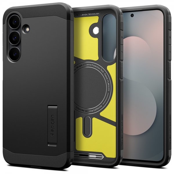 Spigen Samsung Galaxy S25 FE Suojakuori Tough Armor MagFit Musta