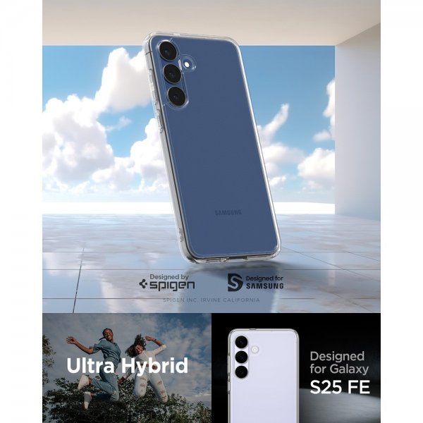 Spigen Samsung Galaxy S25 FE -suojakuori Ultra Hybrid Crystal Clear