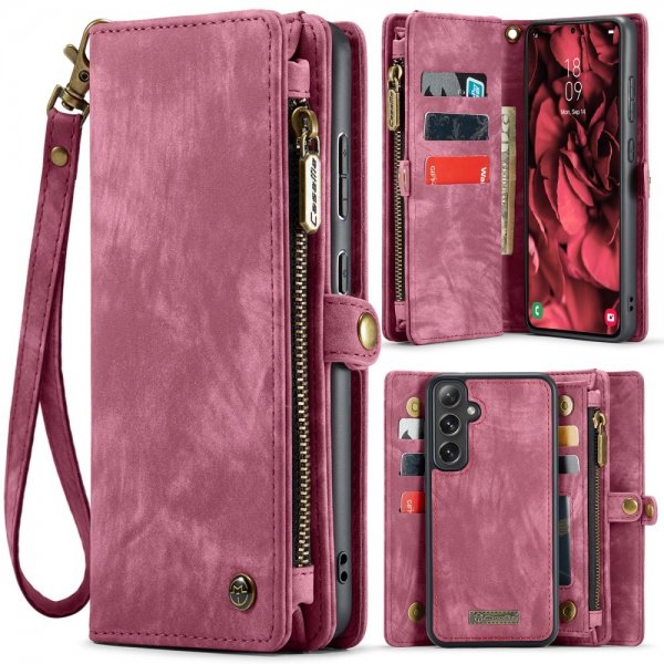 CaseMe Samsung Galaxy S25 -suojakotelo 008 Series, irrotettava kuori, punainen