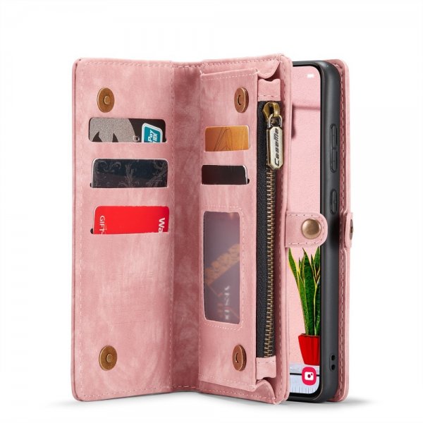 CaseMe Samsung Galaxy S25 -suojakotelo 008 Series, irrotettava kuori, vaaleanpunainen