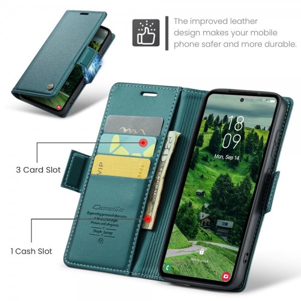 CaseMe Samsung Galaxy S24/S25 Kotelo 023 Series Vihreä
