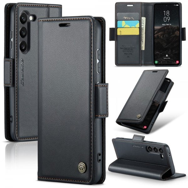 CaseMe Samsung Galaxy S24/S25 Kotelo 023 Series Musta