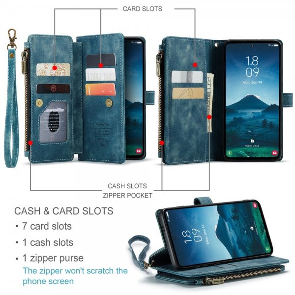 CaseMe Samsung Galaxy S24/S25 Kotelo C30 Series Sininen