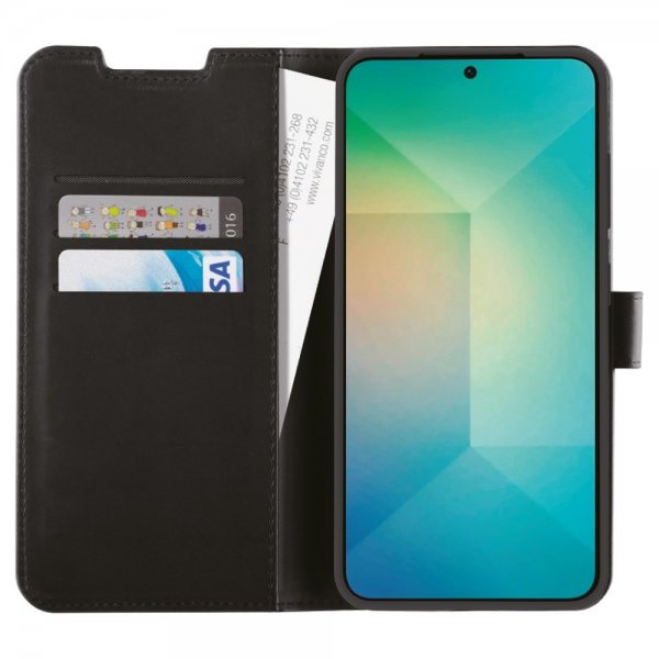 Vivanco Samsung Galaxy S25 Classic Wallet -suojakotelo, musta