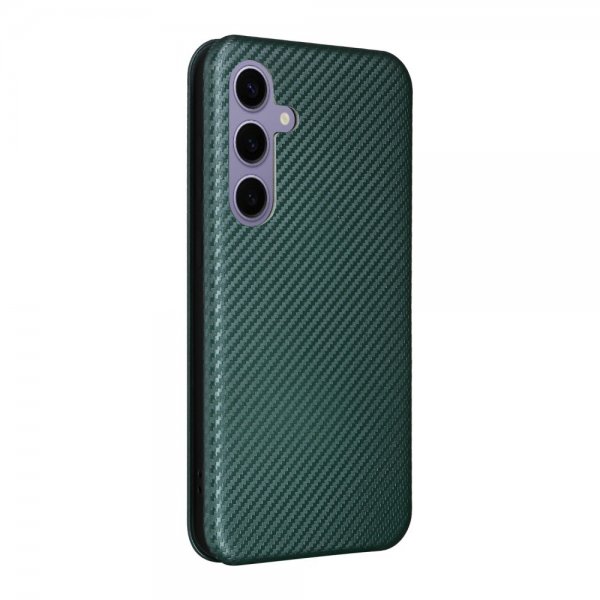 Samsung Galaxy S25 Kotelo Hiilikuitukuvio Vihreä
