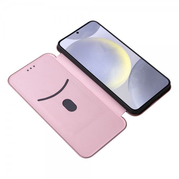Samsung Galaxy S25 Kotelo Hiilikuitukuvio Ruusukulta
