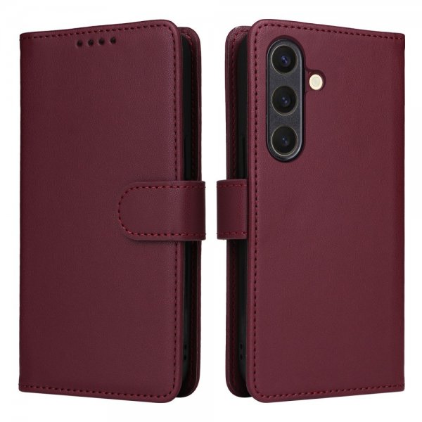 Betopnice Samsung Galaxy S25 -suojakotelo irrotettavalla kuorella 005 Punainen