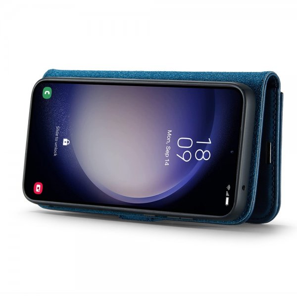 Dg.Ming Samsung Galaxy S25 -lompakkokotelo irrotettavalla kuorella sininen
