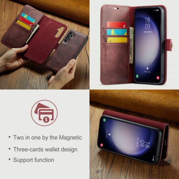 Dg.Ming Samsung Galaxy S25 -suojakotelo irrotettavalla kuorella, punainen