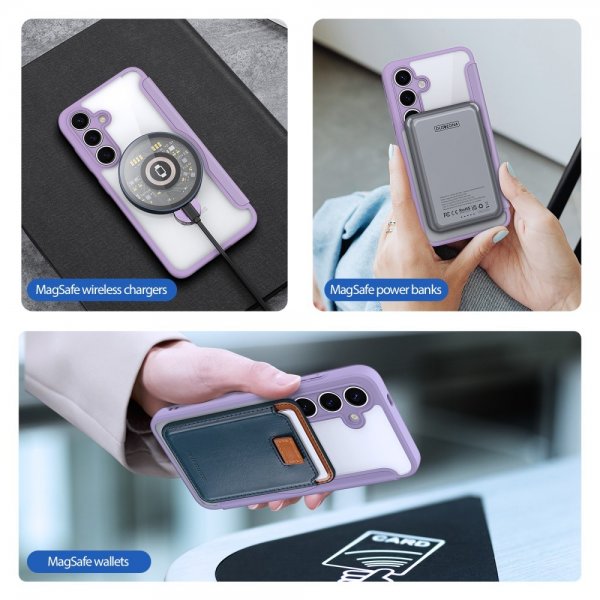 Dux Ducis Samsung Galaxy S25 Fodral Skin X Pro Series Jalusta MagSafe Violetti