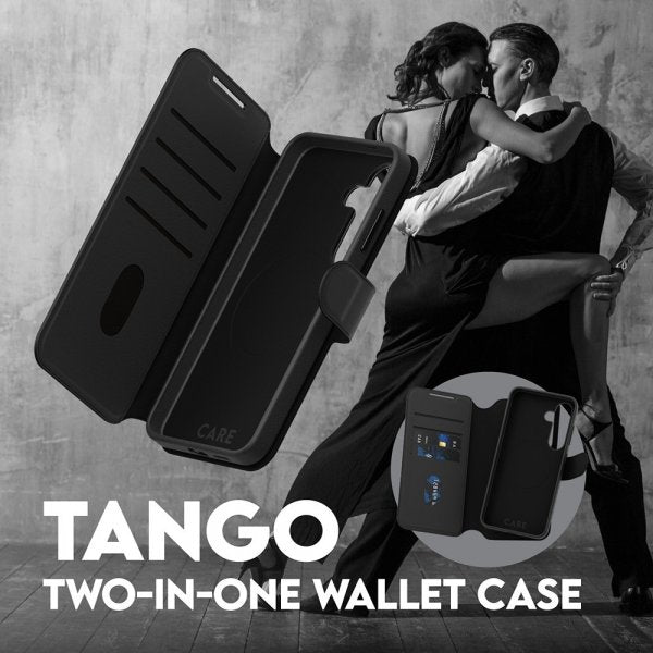 CARE by PanzerGlass Samsung Galaxy S25 Tango Two-in-One Wallet MagSafe -suojakuori, musta
