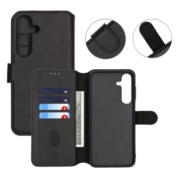 Rvelon Samsung Galaxy S25 Kotelo Magneettisesti Irrotettava Kuori Musta