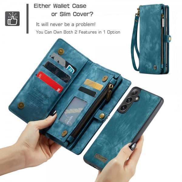 CaseMe Samsung Galaxy S25 Plus Fodral 008 Series Irrotettava Kuori Sininen
