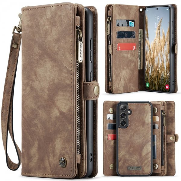 CaseMe Samsung Galaxy S25 Plus Kotelo 008-sarjan Irrotettava kuori Ruskea