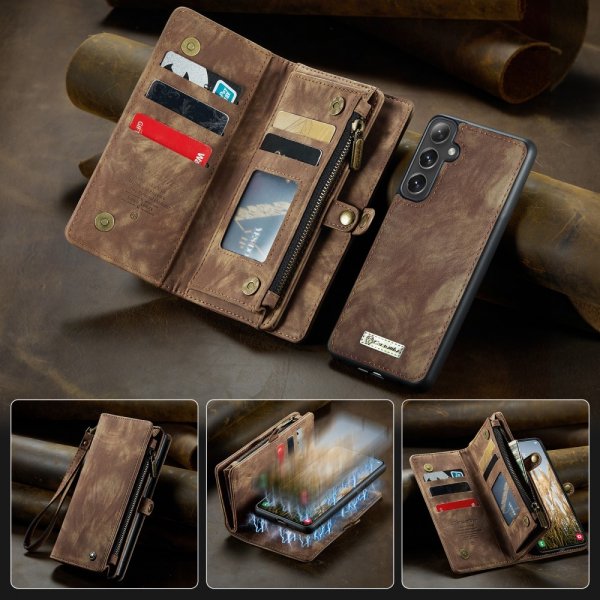 CaseMe Samsung Galaxy S25 Plus Kotelo 008-sarjan Irrotettava kuori Ruskea