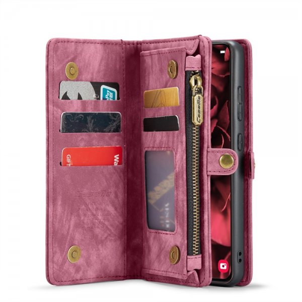 CaseMe Samsung Galaxy S25 Plus -suojakotelo 008 Series, irrotettava kuori, punainen