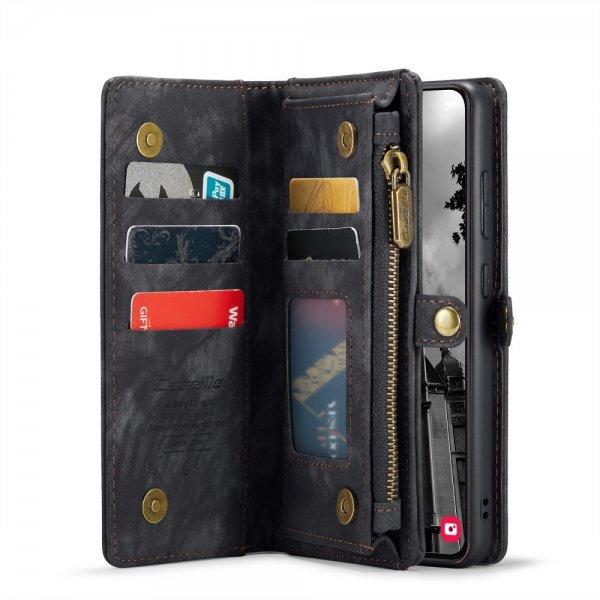 CaseMe Samsung Galaxy S25 Plus Fodral 008 Series Irrotettava Kuori Musta