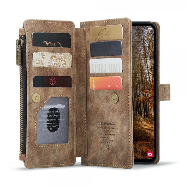 CaseMe Samsung Galaxy S24 Plus/S25 Plus C30 Series Kotelo, Ruskea