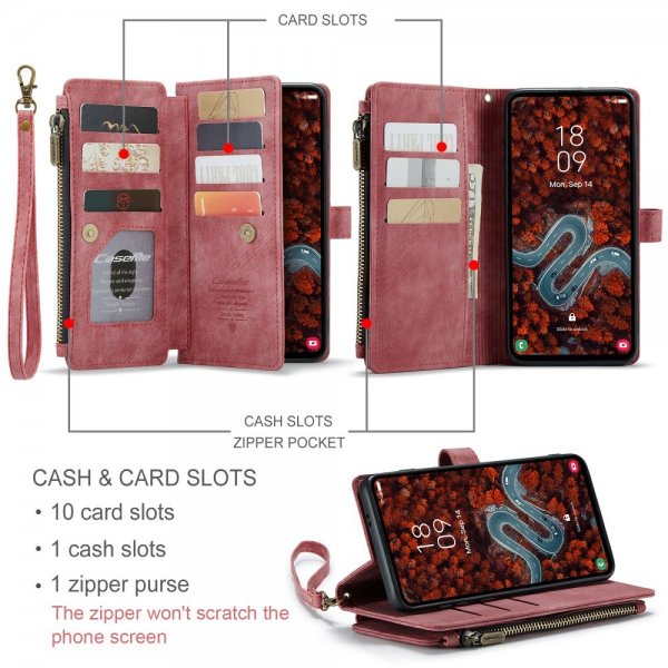 CaseMe Samsung Galaxy S24 Plus/S25 Plus C30 -sarjan kotelo, punainen