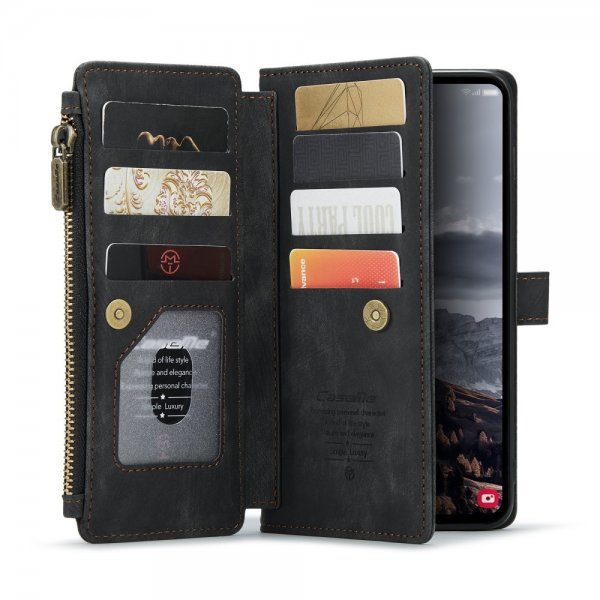 CaseMe Samsung Galaxy S24 Plus/S25 Plus -suojakotelo C30-sarja Musta