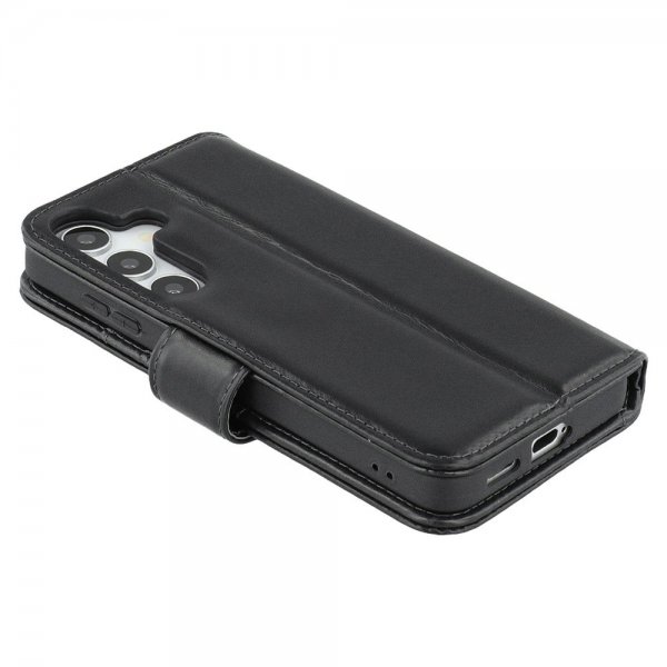 Nordic Covers Samsung Galaxy S24 Plus/Galaxy S25 Plus Essential Leather Raven Black -kotelo