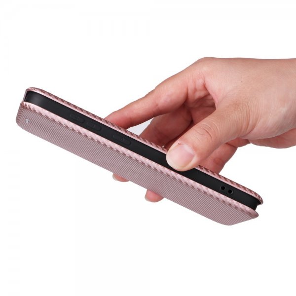 Samsung Galaxy S25 Plus -hiilikuitutekstuurisuojakuori, ruusukulta