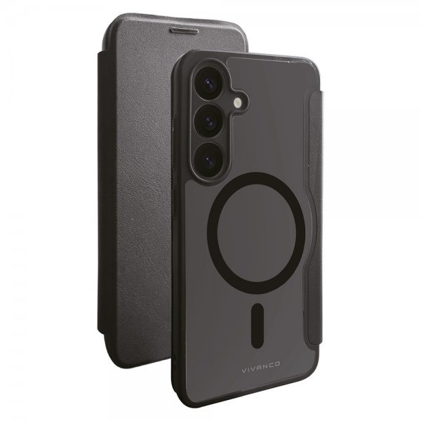 Vivanco Samsung Galaxy S25 Plus Fodral Mag Wallet Musta