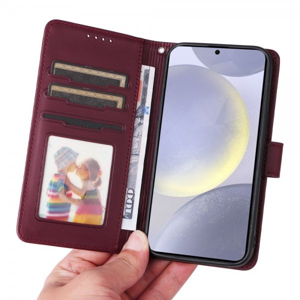 Betopnice Samsung Galaxy S25 Plus -suojakotelo irrotettavalla kuorella 005 punainen