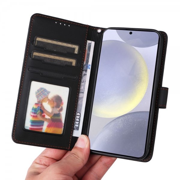 Betopnice Samsung Galaxy S25 Plus -kotelo irrotettavalla kuorella 005 Musta