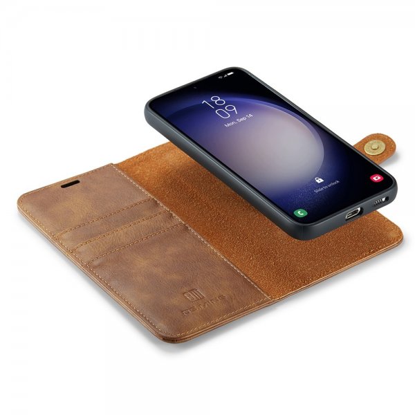 Dg.Ming Samsung Galaxy S25 Plus -kotelo irrotettavalla kuorella, ruskea